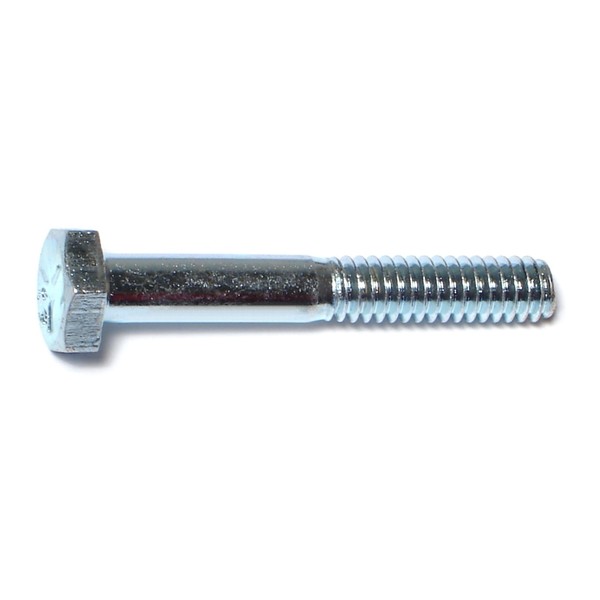 Midwest Fastener Grade 5, 1/4"-20 Hex Head Cap Screw, Zinc Plated Steel, 1-3/4 in L, 100 PK 00257